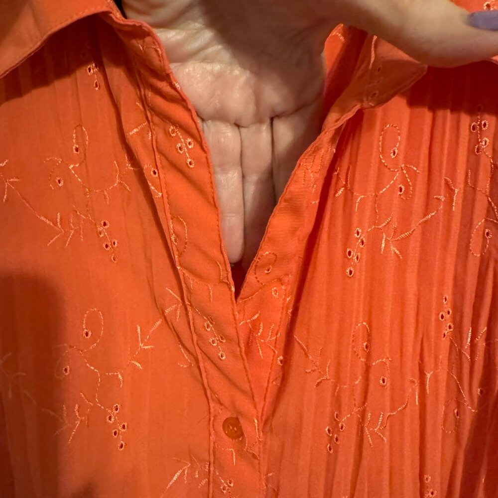 SPRING/SUMMER/OFFICE PRETTY CORAL BLOUSE 2X #D - Picture 4 of 6